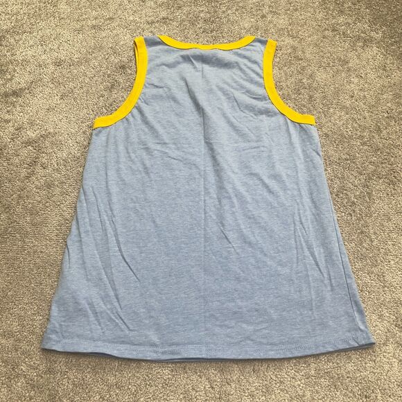 Disney Mickey Mouse Tank Top Mens Small Blue Yellow Sleeveless Casual Graphic - Picture 2 of 9